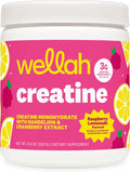 Wellah Creatine for Women (50 Servings) Raspberry Lemonade - 3g of Creatine Monohydrate Powder with Dandelion & Cranberry Extract
