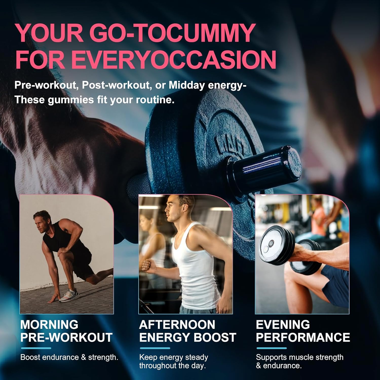 Health4All Creatine Monohydrate Gummies 5G for Men & Women, Preworkout Supplement for Energy & Muscle Growth Support with Electrolyte, BCAA, L-Carnitine & Taurine- Raspberry & Blueberry 120 Gummy