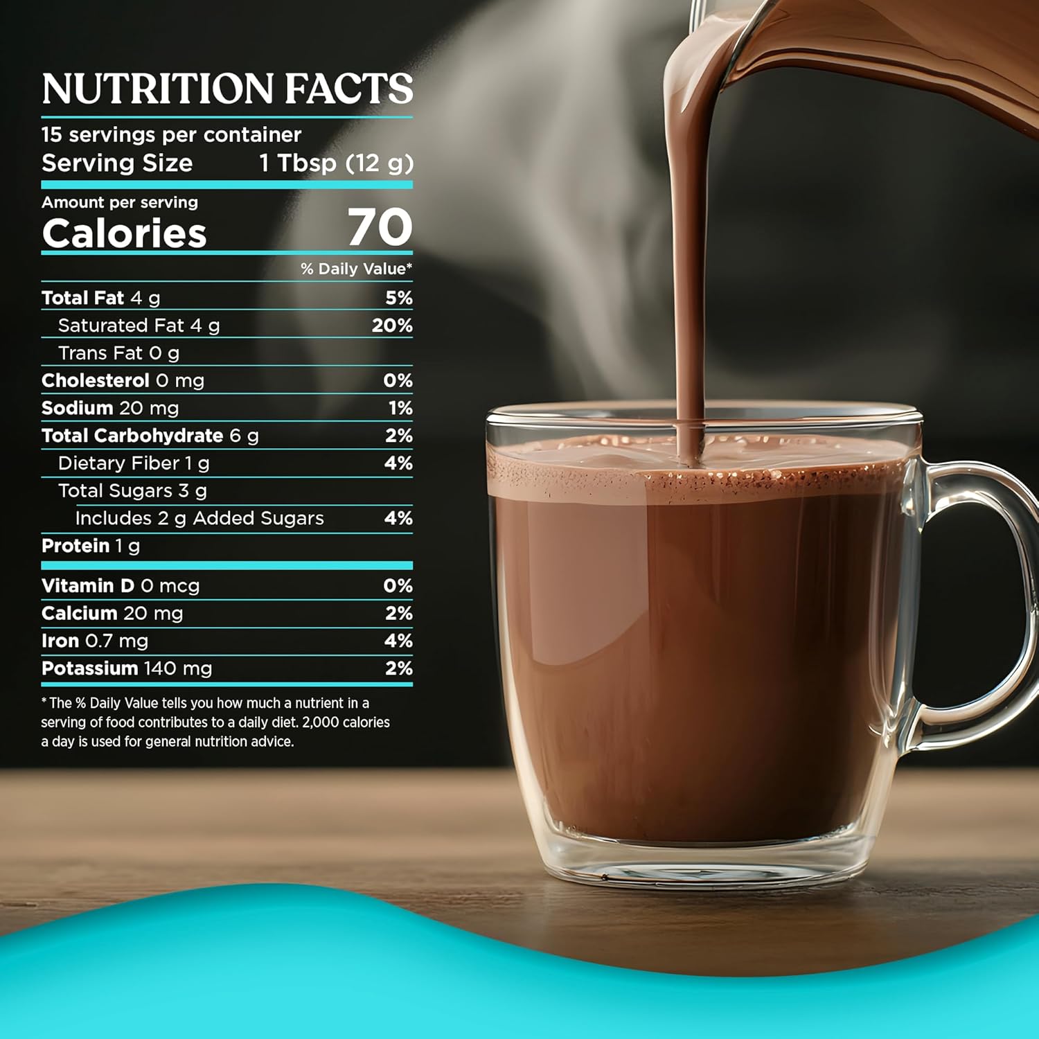 Four Sigmatic Calm Mushroom Cocoa Mix | Organic Mylk Hot Cocoa Mix with Reishi Mushroom | Vegan, Dairy Free | 15 Servings