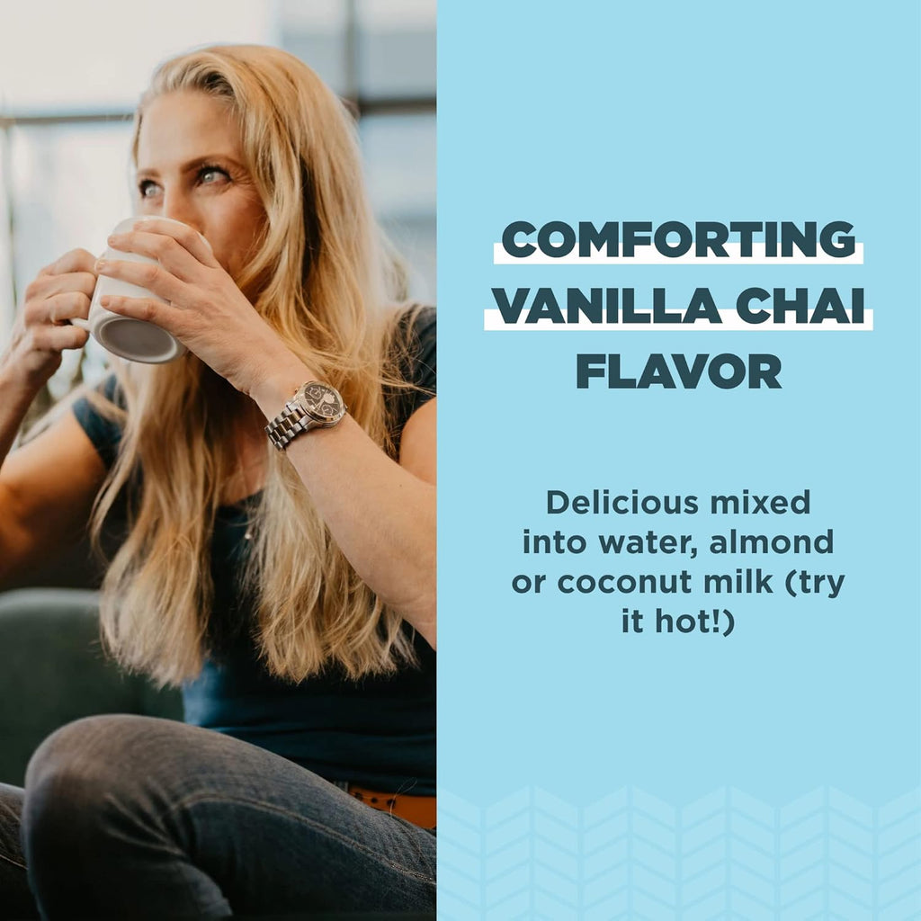Ancient Nutrition Collagen Powder Protein, Multi Collagen Protein Beauty + Sleep with Vitamin C, Vanilla Chai, Hydrolyzed Collagen Peptides Supports Skin and Nails, Sleep, 16.1oz