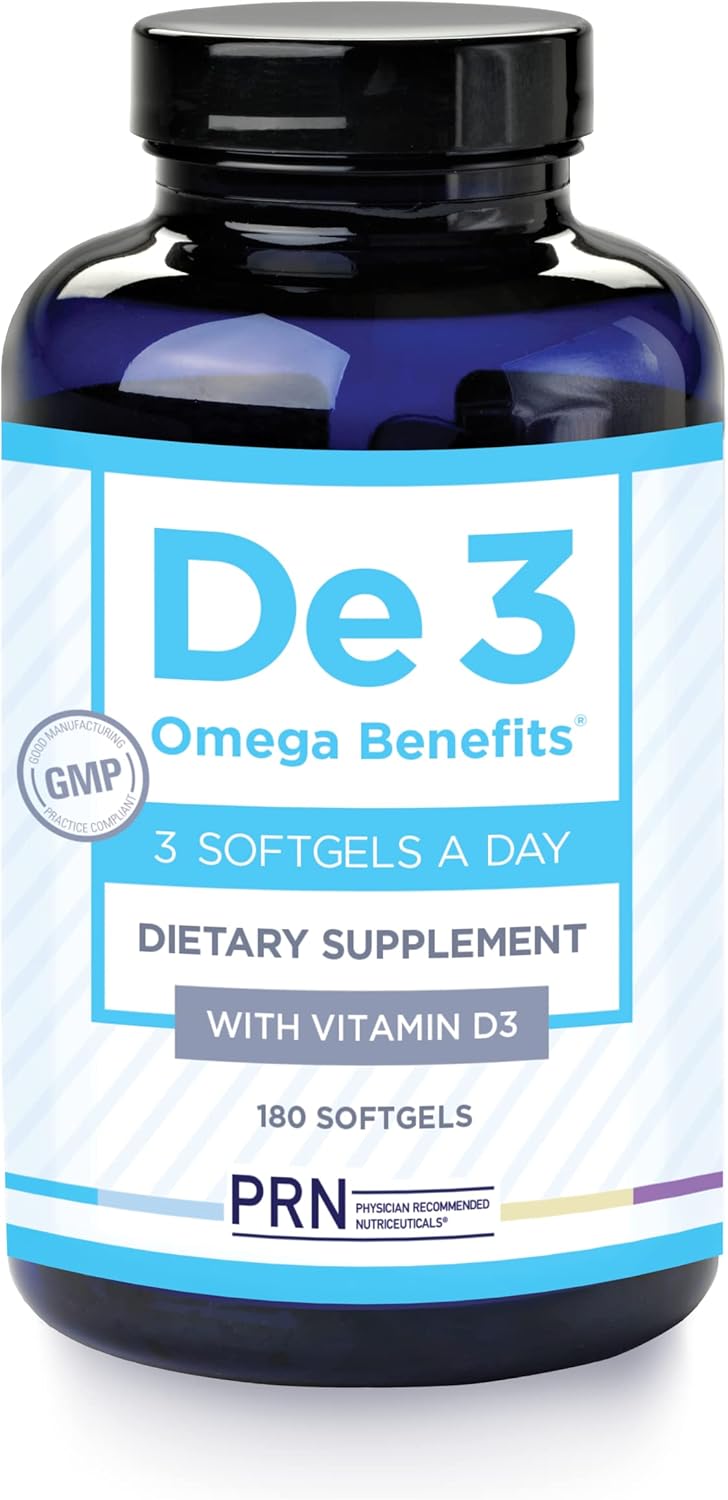 PRN De3 Dry Eye Ultra Pure rTG Omega 3 – Support for Dry Eyes - 2240mg EPA & DHA – New & Improved-Burpless-1 serving, 2-month supply