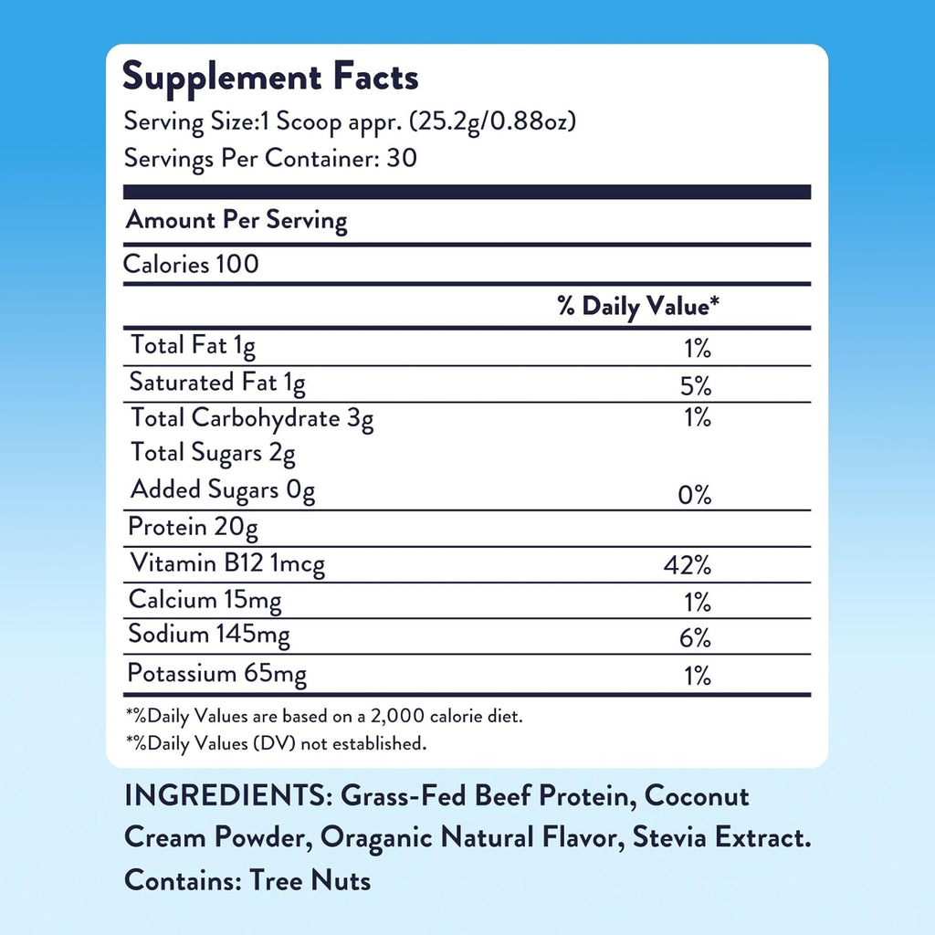 Equip Foods Prime Protein Powder | Clean, Grass Fed Beef Protein Isolate | Carnivore Protein Powder | Paleo, Keto Friendly | Gluten, Dairy Free | Helps Build & Repair Tissue | 30 Servings, Vanilla