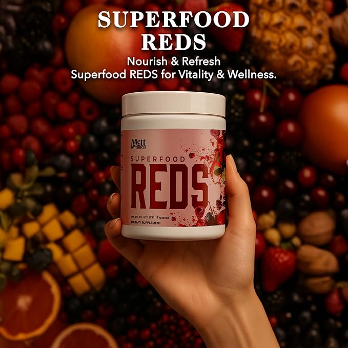 Superfood Reds | 10.72 oz Supplement Drink | with Vitamins A, C & E | Helps Maintain Nitric Oxide Levels | Supports Digestive Balance & Daily Vitality
