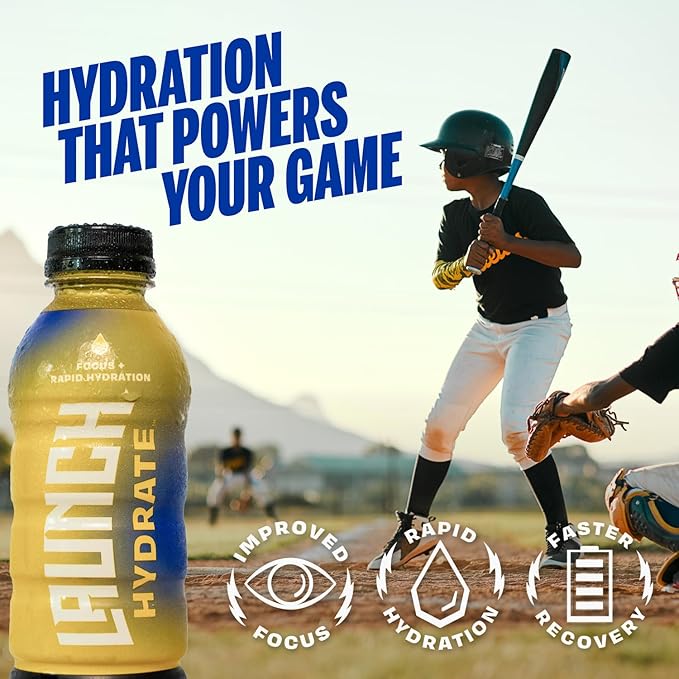 Sports Drink: Tropical Flavor - 16.9 Oz (12 Pack), Energy Drink + Hydration, Real Cane Sugar, Electrolytes, Cognizin for Focus, Vitamin B12 Energy Boost, L-Glutamine Hydration Formula, No Artificial Sweeteners, Colors, or High Fructose Corn Syrup – Tru...