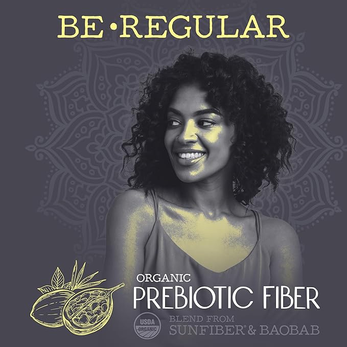 Fiber Supplement Prebiotic Organic | Vegan Fiber Supplement Plant-Powered Gut Health Booster with Pure Ingredients for Digestive Harmony | Vegan & Non-GMO | 8oz Pouch (30 SRV) Be Well by Sunwarrior