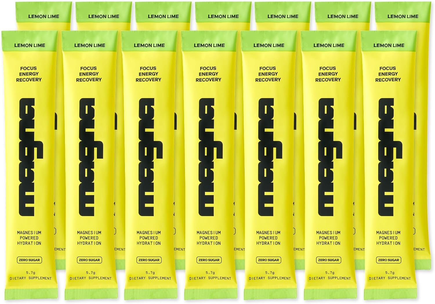 MAGNA Electrolyte Powder Drink Mix for Hydration, Energy & Focus Support with Magnesium L Threonate, Sodium, Potassium, Vitamin D, B6 & B12, Sugar Free, Lemon Lime Flavor, 14 Servings