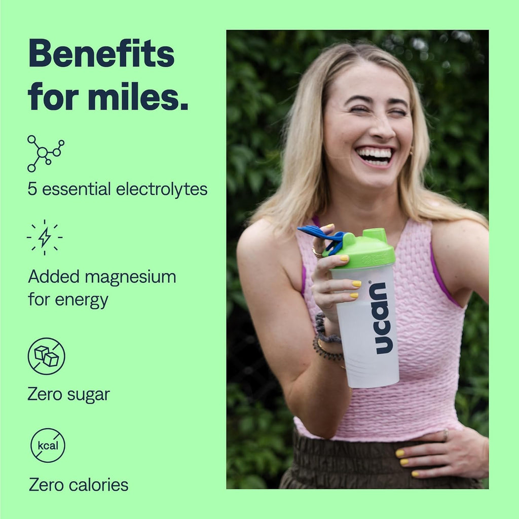 UCAN Hydrate Electrolyte Drink Mix (Berry, 12 Stickpacks) Sugar-Free, Keto-Friendly, Vegan, Non-GMO, Gluten-Free Electrolyte Powder with Potassium & Magnesium for Runners & Athletes