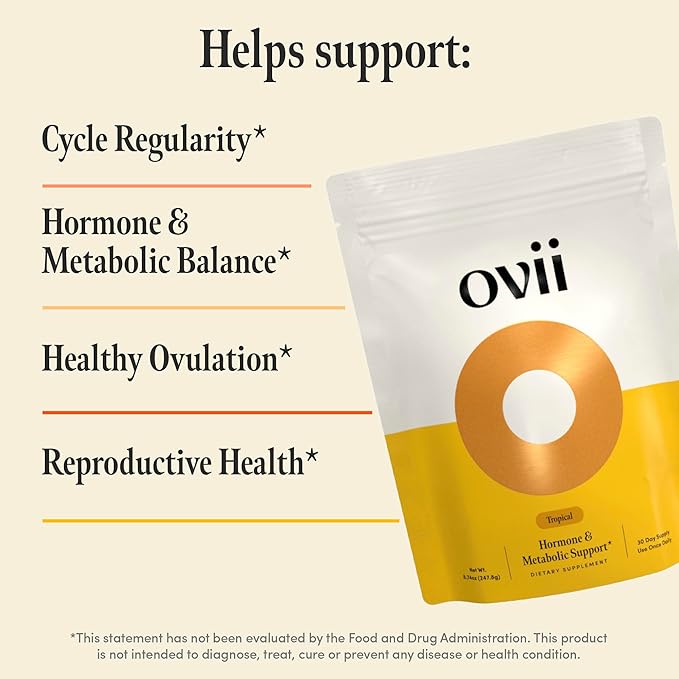 Ovii Women’s Wellness Support: Hormonal & Metabolic Balance with 40:1 Myo-Inositol, Reducose®, Vitamin D & Biotin – Supports Cycle Health & Overall Metabolism, Tropical Flavor (30 Servings)