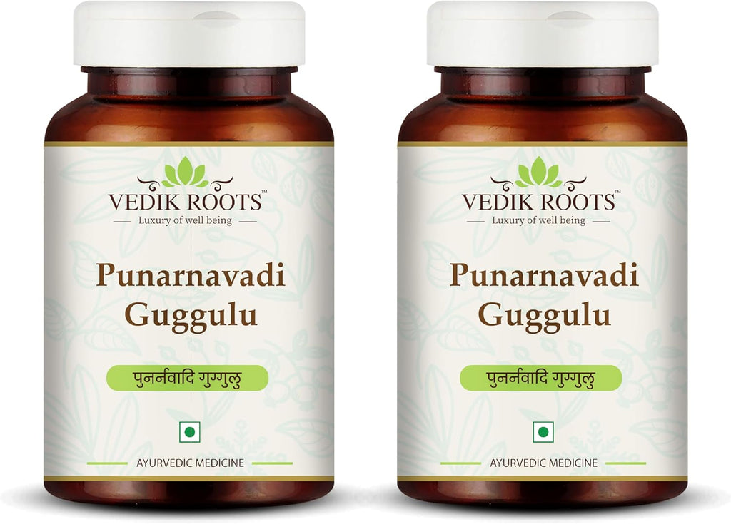 Punarnavadi Guggulu - Supports Kidney and Liver Health | Promotes Natural Fluid Balance and Wellness | Ayurvedic Herbal Supplement | 120 Tablets