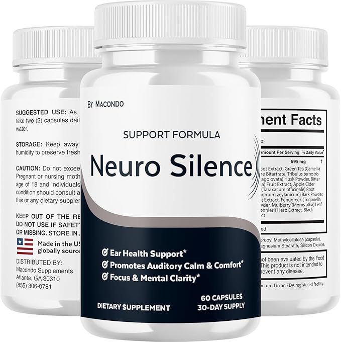 Neuro Silence Capsules - Official NeuroSilence Advanced Support Supplement, Natural Ear Health Support Vitamins for Overall Health & Wellness Reviews, 60 Capsules for 1 Month