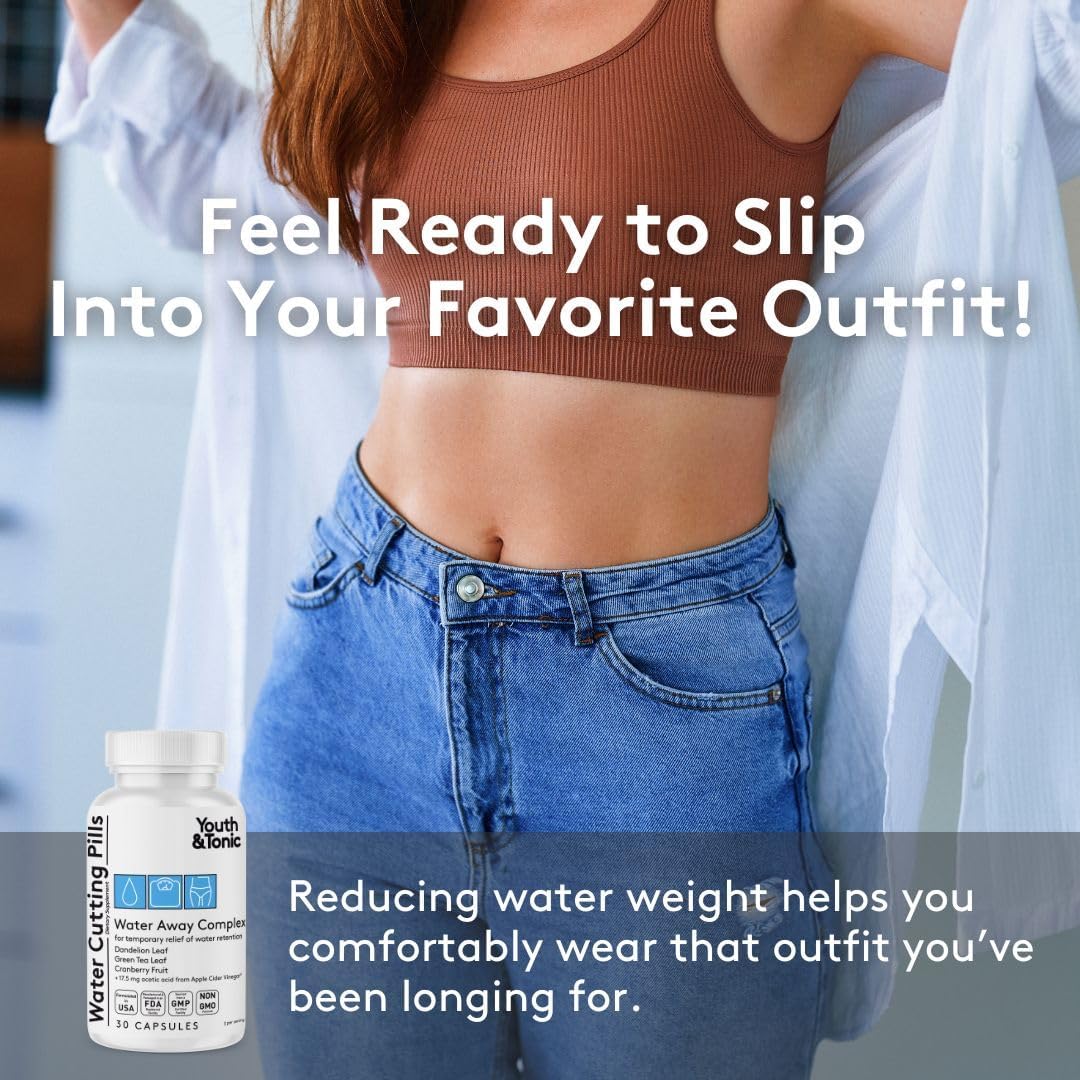 Youth & Tonic Dietary Discipline for Mindful Eating, Cleanse, Detox & Energy Support – Water Weight, Gut Cleanse & CortiThermo Shape for Metabolism, Loss of Body Fluids, Break The Plateau, 90 Pills