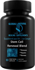 Stem Cell Supplements. Renewal Blend - Promotes Healthy Aging Through Cellular Renewal. Resveratrol, L-Carnosine, Polygonum Multiflorum Extract, Beta 1.3/1.6 Glucan. Non-GMO, Gluten Free.