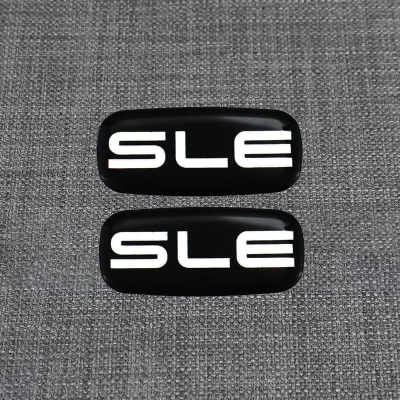 Pair Set SLE Emblems 3D Nameplate Sticker Badge Compatible with Sierra Suburban Yukon 1500 2500 3500 15036134 (Chrome)