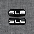 Pair Set SLE Emblems 3D Nameplate Sticker Badge Compatible with Sierra Suburban Yukon 1500 2500 3500 15036134 (Chrome)