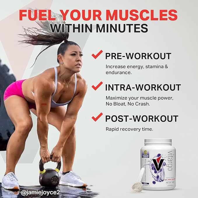Vitargo Carbohydrate Powder | Feed Muscle Glycogen 2X Faster | 4.4 LB Grape Pre Workout & Post Workout Recovery Powder | Carb Supplement for Recovery, Endurance