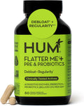 HUM Flatter Me Digestive Enzymes with Probiotics & Prebiotics - Fast-Acting Bloat Relief, Digestive Health and Regularity, Vegan Formula 60 Servings