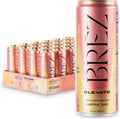 BRĒZ ELEVATE Cordyceps Mushroom Drink, Non-Infused Uplifting Tonic with Cordyceps, Guayusa, Maca & Ginseng, Vegan Adaptogen Drink for Focus, Drive & Mental Clarity, Strawberry Mango, 12 fl oz, 24 Pack
