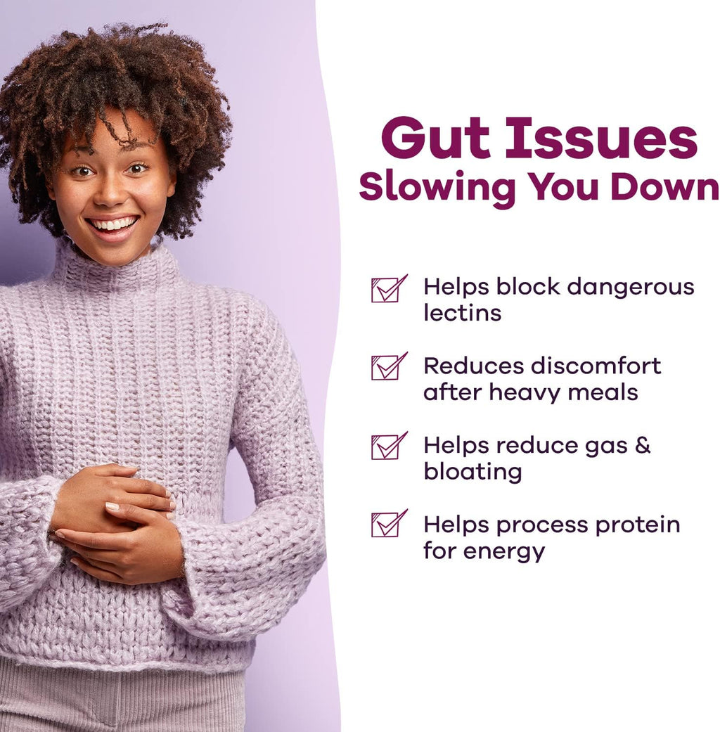 GOBIOTIX Lectin Defense - Lectin Blocker Supplement for Leaky Gut with MSM and Digestive Enzymes - Aids in Intestinal Health for Women and Men - Non-GMO + Gluten Free - 60 Capsules (2)