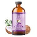 C60 Power C60 in Organic MCT Coconut Oil - Natural Wellness & Antioxidant Support for Men & Women, 99.99% Pure Carbon Fullerenes, Promotes Energy, Mental Clarity, & Stamina - 16 fl oz Bottle