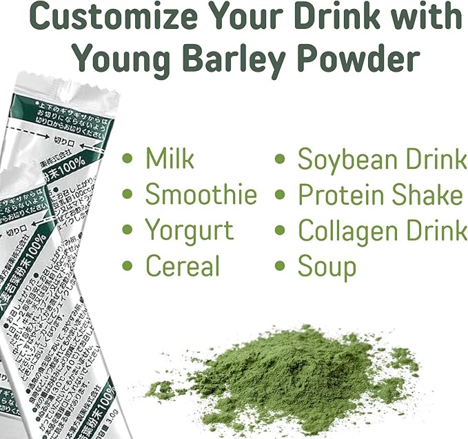 Yamamoto Kanpoh YAMAKAN Young Barley Grass Powder, Grass Juice for Gut Health & Vitality, Rich in Vitamins & Minerals for Women & Men, Super Greens Powder, Non GMO, Gluten-Free & Vegan, 44 Count
