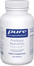 Pure Encapsulations PreNatal Nutrients - for Pregnancy & Lactation - Aids Energy & DNA Development* - with Folate, Choline & Iron - Gluten Free & Non-GMO - 120 Capsules