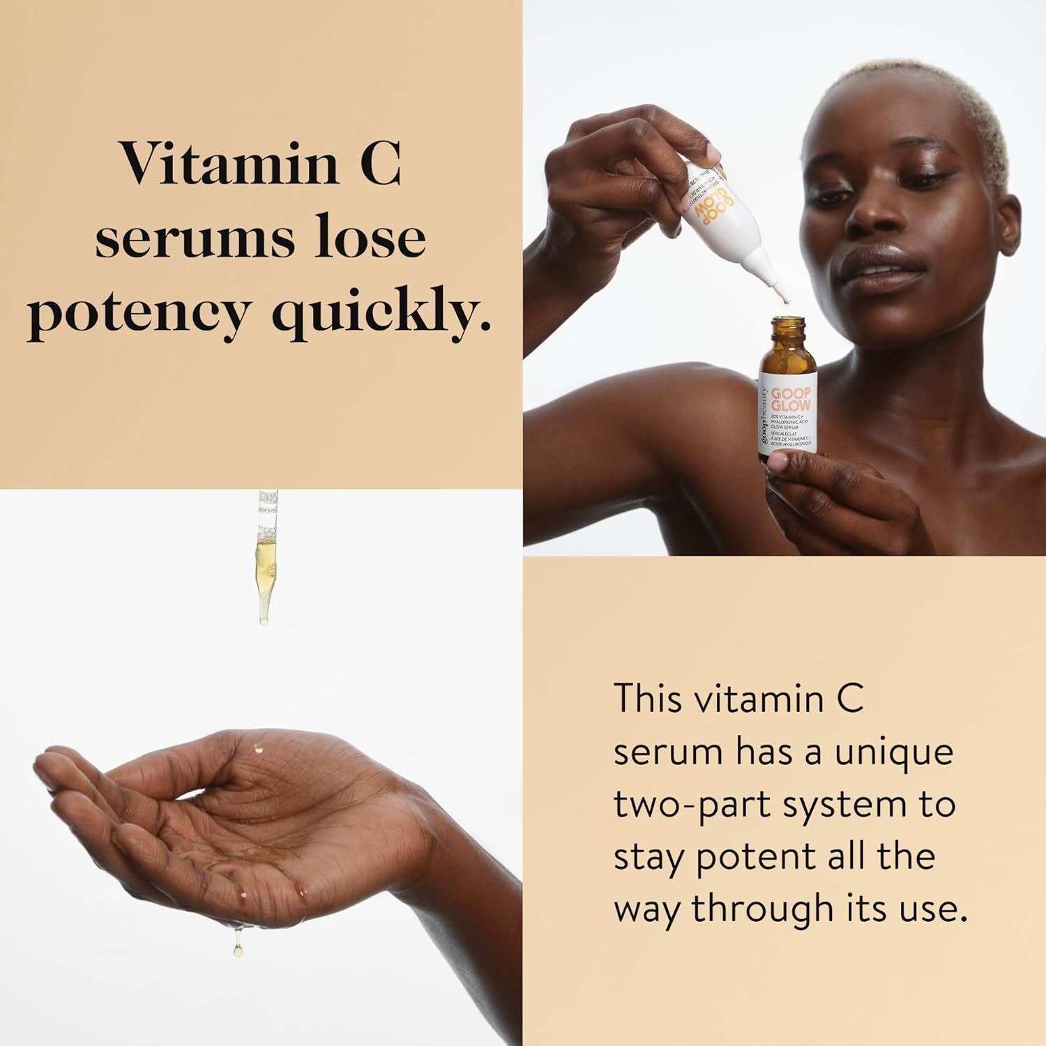goop Beauty 20% Vitamin C + Hyaluronic Acid Serum | Hydrating, Firming, & Brightening | Improves Tone & Texture | Paraben and Silicone Free | 1 fl oz