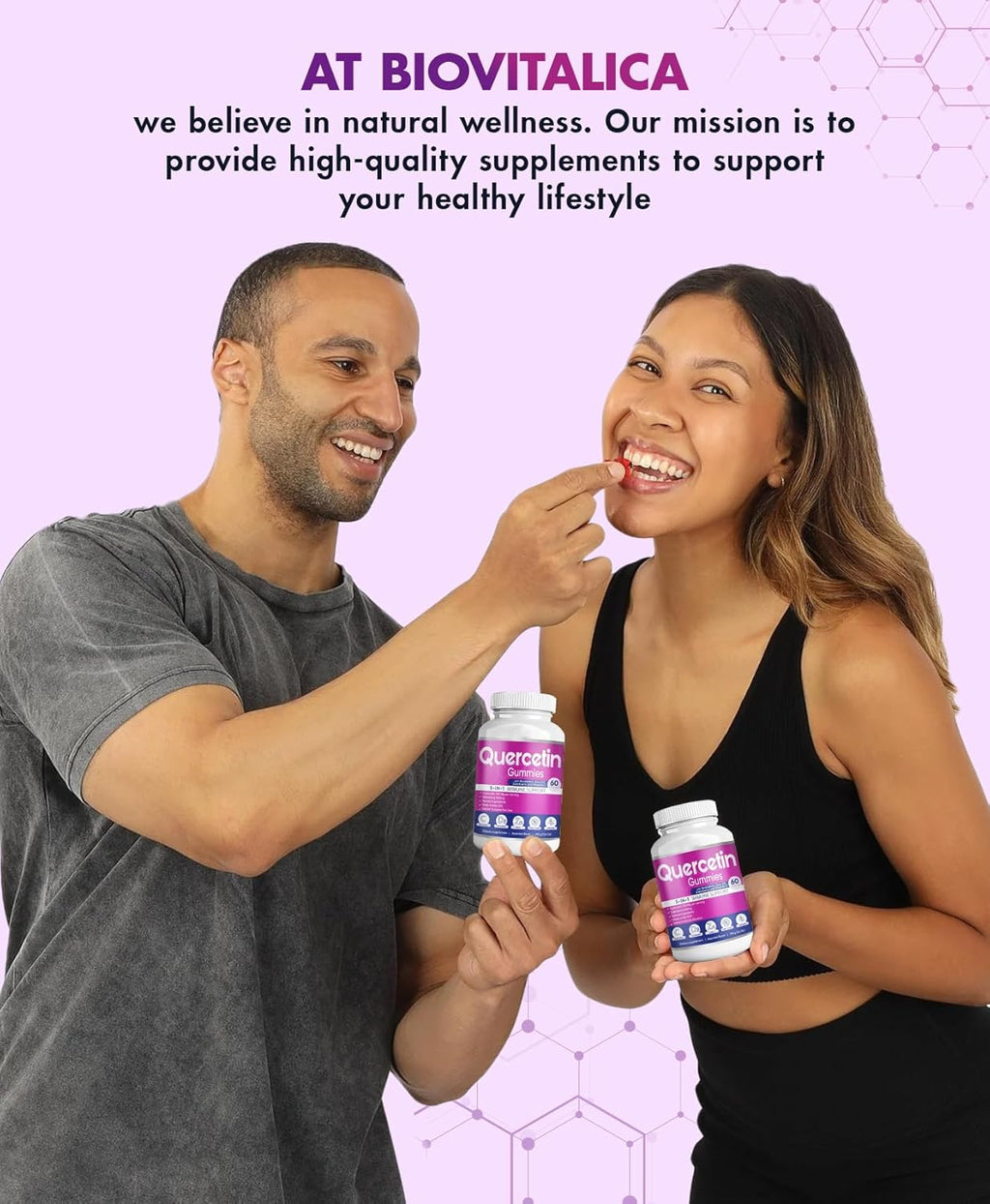 Quercetin Gummies by BioVitalica - Quercetin with Bromelain Vitamin C and Zinc & Elderberry + Vitamin D3-5 in 1 Immune Support - Zinc Quercetin 750 mg for Kids and Adults (1)