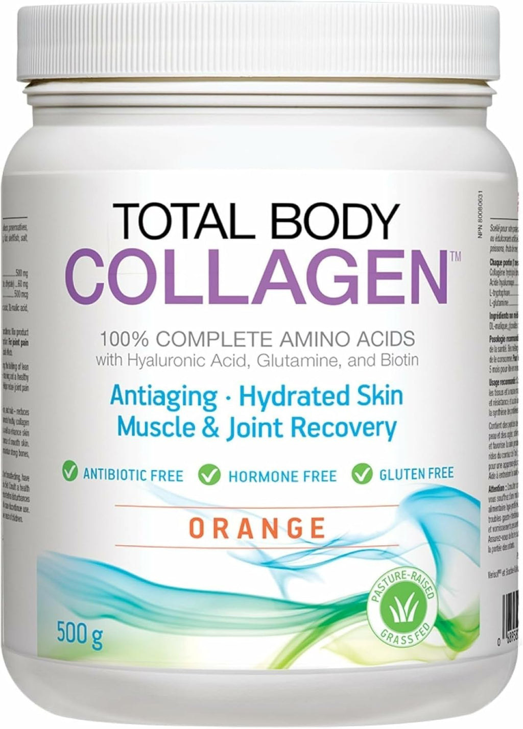 Natural Factors, Total Body Collagen, Bioactive Peptides Powder for Healthy Skin, Hair & Joints, Orange
