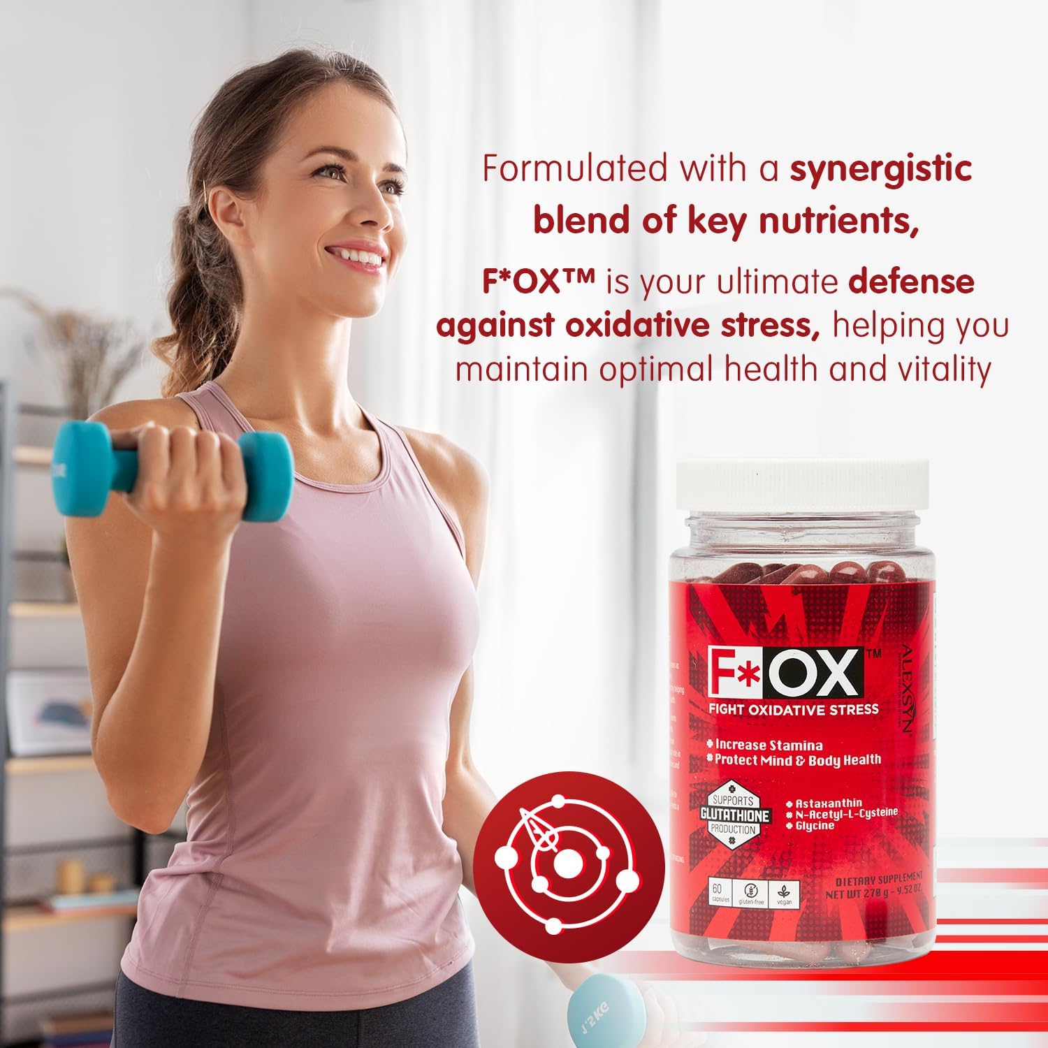 Mega-Potent Antioxidant Supplement - Fight Oxidative Stress and Boost Vitality - Vegan & Gluten-Free - 60 Capsules - Supports Body's detoxification Process