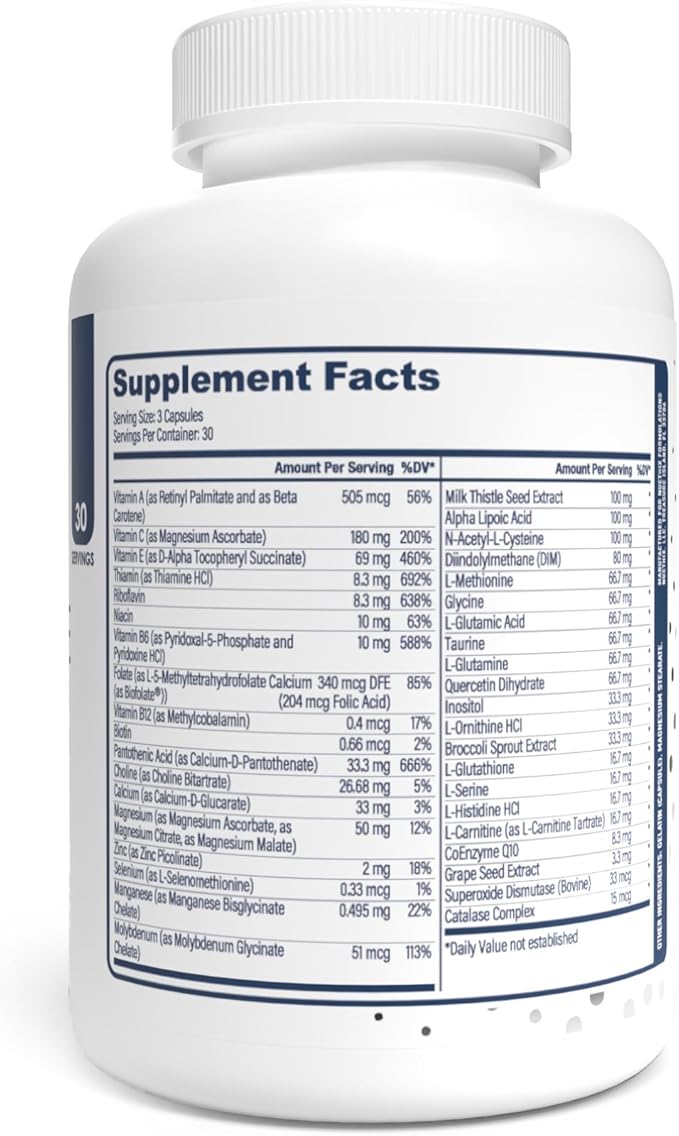 NuEthix Formulations Opti-Pure, Daily Nutritional Support for Detoxification Supplement, Supports Liver Function and Elimination of Toxins, 30 Serving Bottle