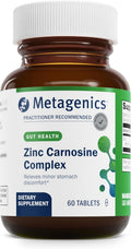 Metagenics Zinc Carnosine Complex High Potency Zinc Carnosine Supplement to Help Relieve Minor Stomach Discomfort - 60 Tablets