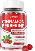 Organic Ceylon Cinnamon Berberine Supplement Gummies Sugar Free Berberine HCl Complex Gummy, Berberine with Ceylon Cinnamon, Bitter Melon, Chromium & Magnesium Glycinate, Vitamin B6 & B12, Vegan, 60ct