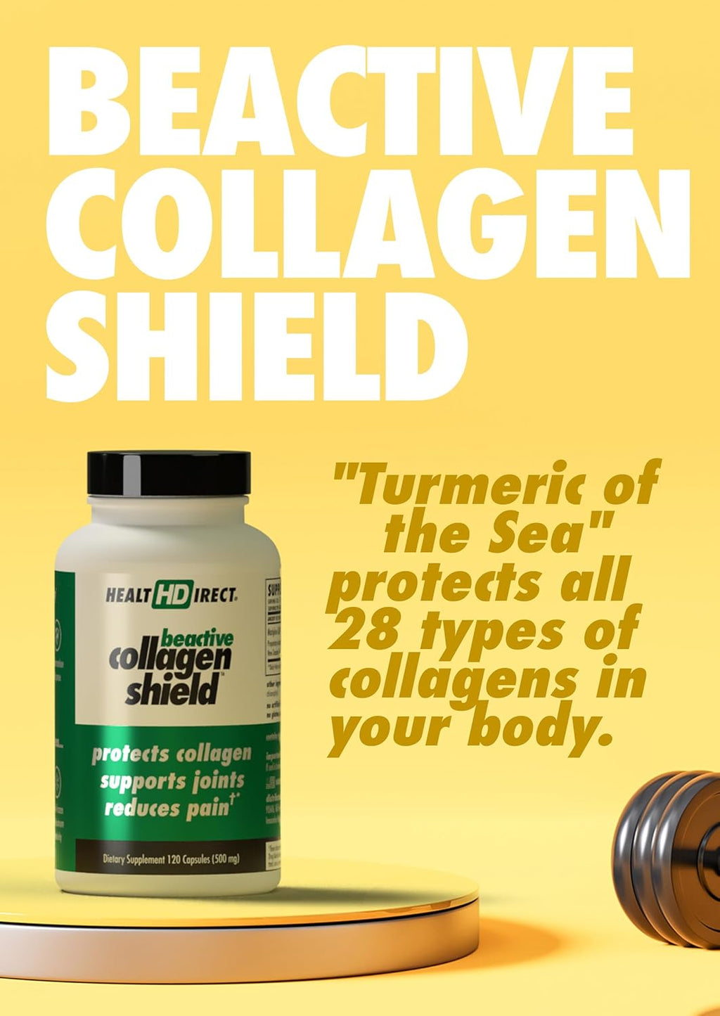 HEALTH DIRECT - BeActive Collagen Shield - 60 Capsules - Advanced Green-Lipped Mussel Supplement for Collagen Protection - Supports Collagen in Skin, Joints and Muscles