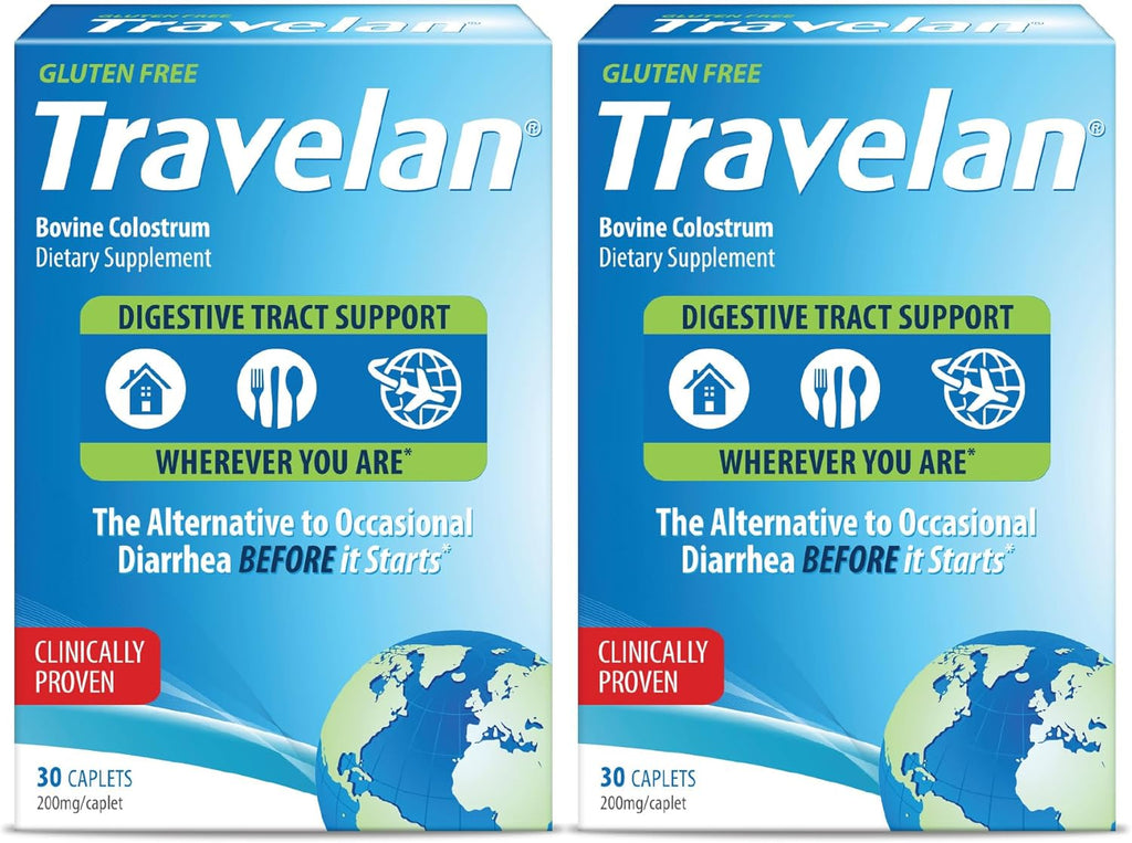 Anti Diarrhea Pills Help Prevent Traveler’s Diarrhea Before It Starts, Clinically Proven, Travel Essentials, Drug-Free Colostrum, Natural Digestive and Immune Support Supplement, 60 Count