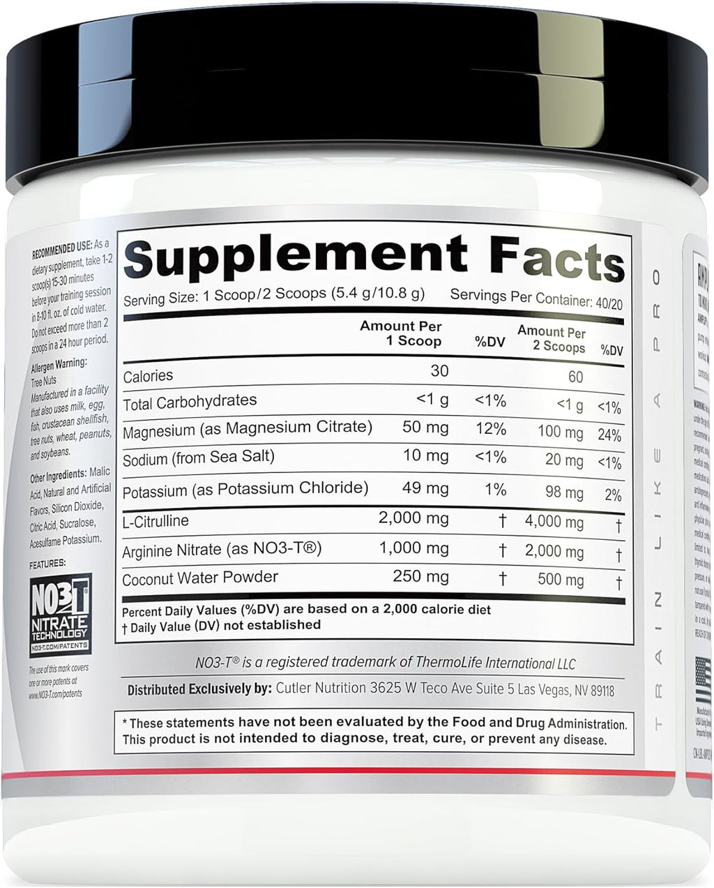 Cutler Nutrition Amplify Pump Pre Workout Caffeine Free Nitric Oxide Booster containing Arginine and Citrulline Pre-Workout for Maximum Pumps