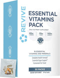 Revive MD Essential Vitamin Packs for Men & Women – Daily Multivitamin Packets with Arjuna & Turmeric Extract – Supports Heart, Joint & Organ Health – Travel-Friendly Vitamin Supplement (30 Servings)