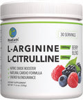 L-Arginine 5000mg + L-Citrulline 2000mg Complex Powder Supplement - Nitric Oxide Booster - Heart Health, Blood Flow, Energy & Endurance - 30 Servings (Berry Blend)