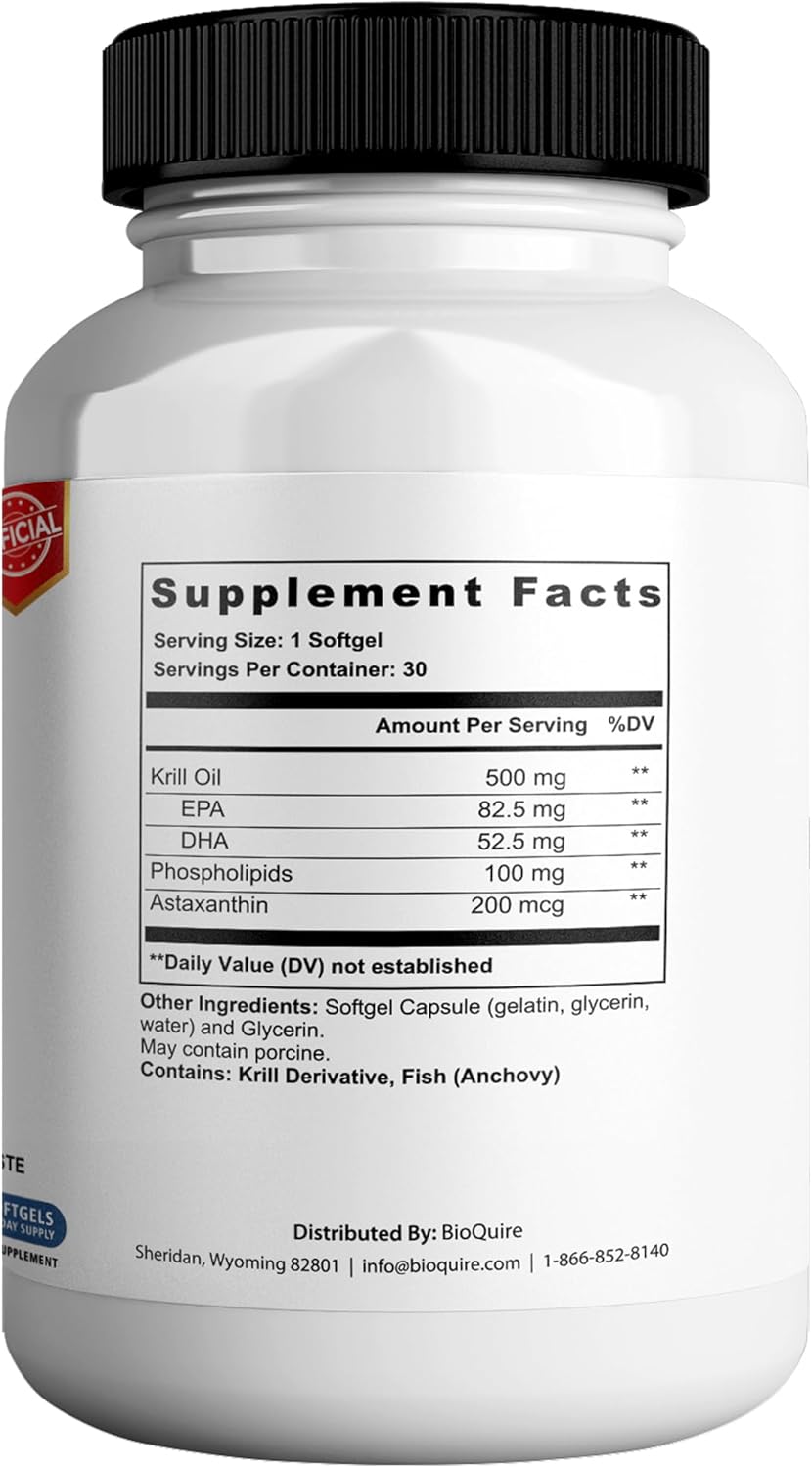 Dry Eye Gone Omega-3 Krill Oil, 500mg, 30 Softgels, Fast Absorbing with EPA & DHA (1)