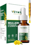 Mullein Leaf Drops with Astragalus & Licorice Root - 4 fl oz Liquid Supplement - Herbal Extract Drops - 1200mg Per Serving - Vegan, Non-GMO, Gluten Free - 120 Servings