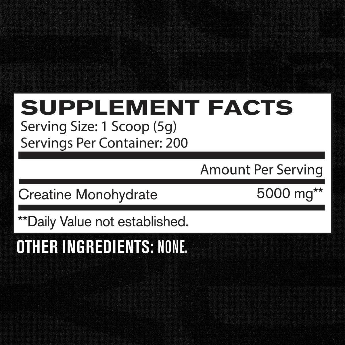 Jacked Factory Creatine Monohydrate Powder 1000g - 5g Daily Creatine Supplement for Men and Women, Vegan-Friendly, Third-Party Tested - 200 Servings, Unflavored