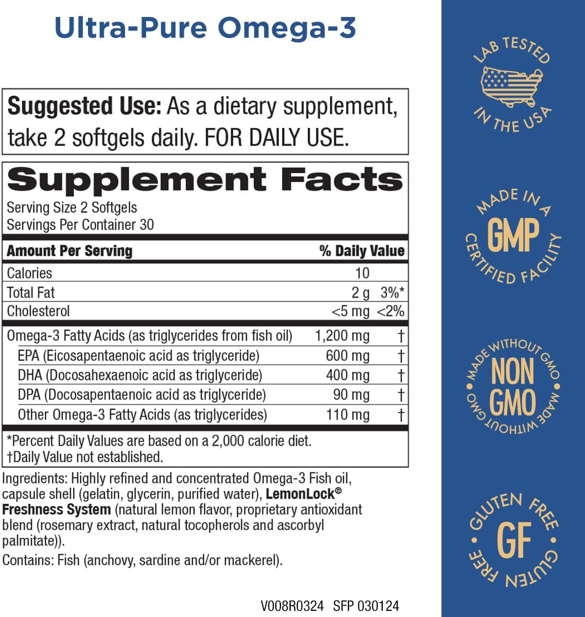 Purity Products - Ultra Pure Omega 3 ,60 softgels