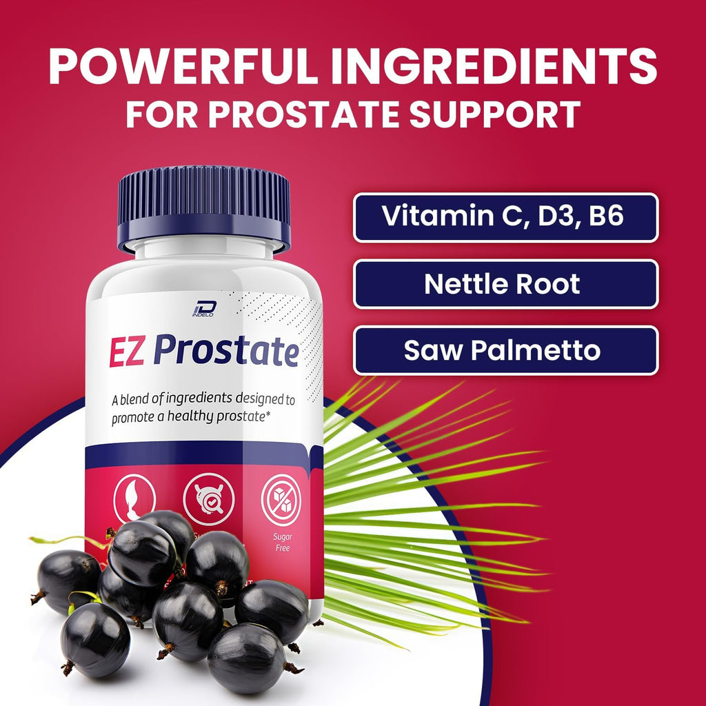 EZ Prostate Supplement for Men – EZProstate Pills Advanced Formula Supplements EZ Prostate for Men Health Supplement, Reviews (3 Pack - 180 Capsules)