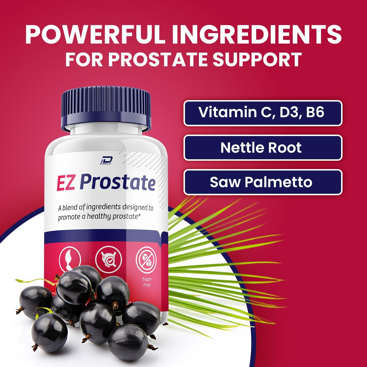 EZ Prostate Supplement for Men – EZProstate Pills Advanced Formula Supplements EZ Prostate for Men Health Supplement, Reviews (3 Pack - 180 Capsules)