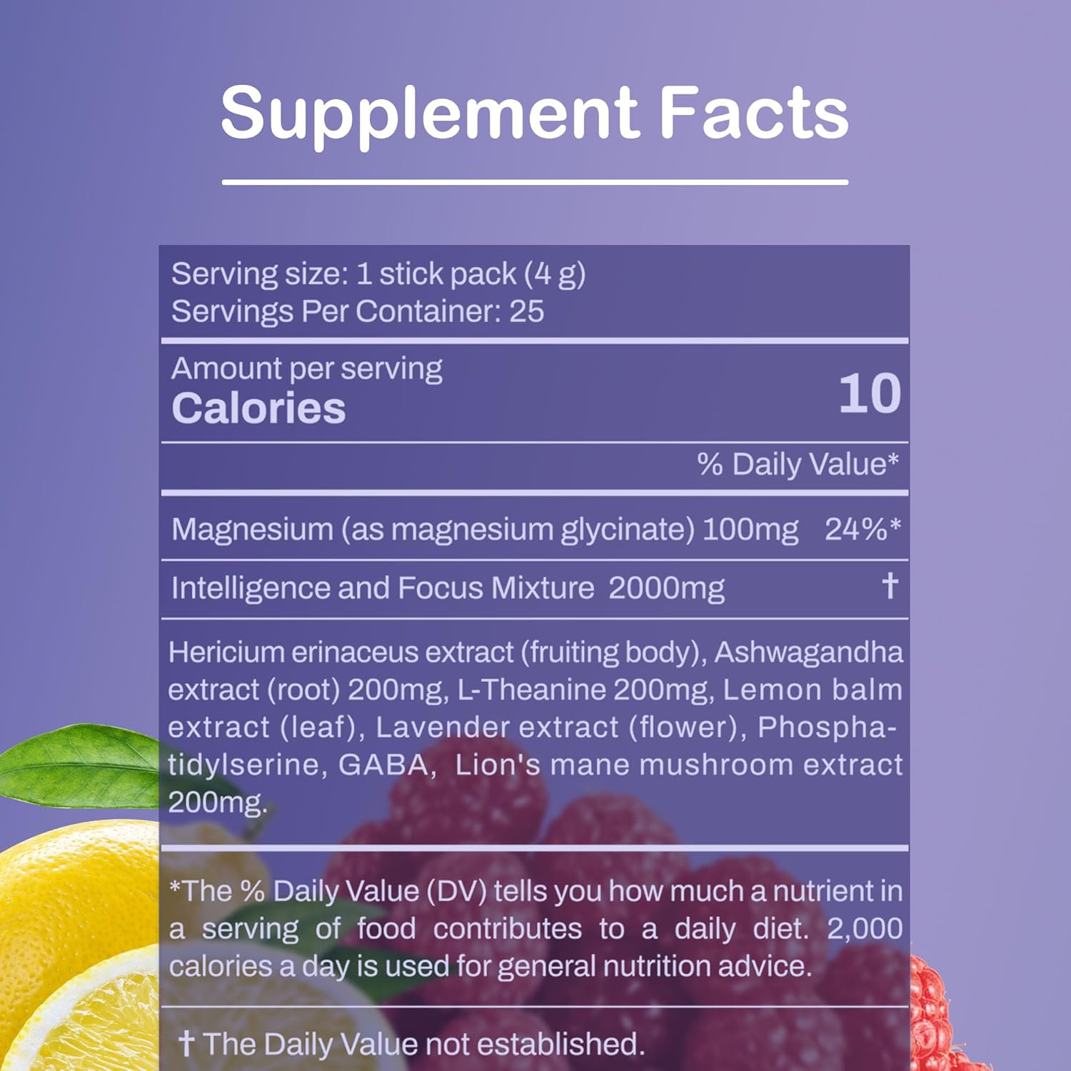 Super Cortisol Drink – Calm Magnesium Powder, L-Theanine, Lion’s Mane & Ashwagandha | Relaxation, Focus & Stress Balance for Women | Sugar-Free, On-The-Go | Red Raspberry Flavor, 25 Servings