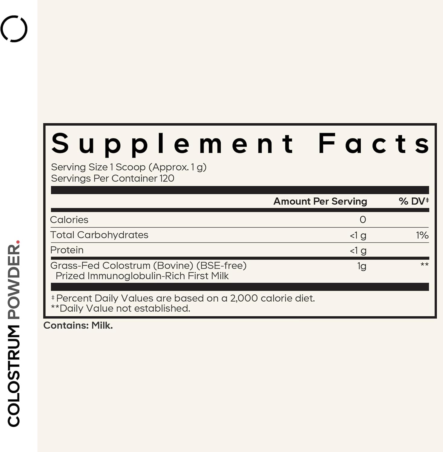 Codeage Bovine Colostrum Powder Supplement 4-Month Supply, 1000mg per Serving, Grass-Fed Ethically Sourced, Immunoglobulin-Rich Prized First Milk, Cold-Chain Pasteurized, Agglomerated, Non-GMO, 4.3 OZ