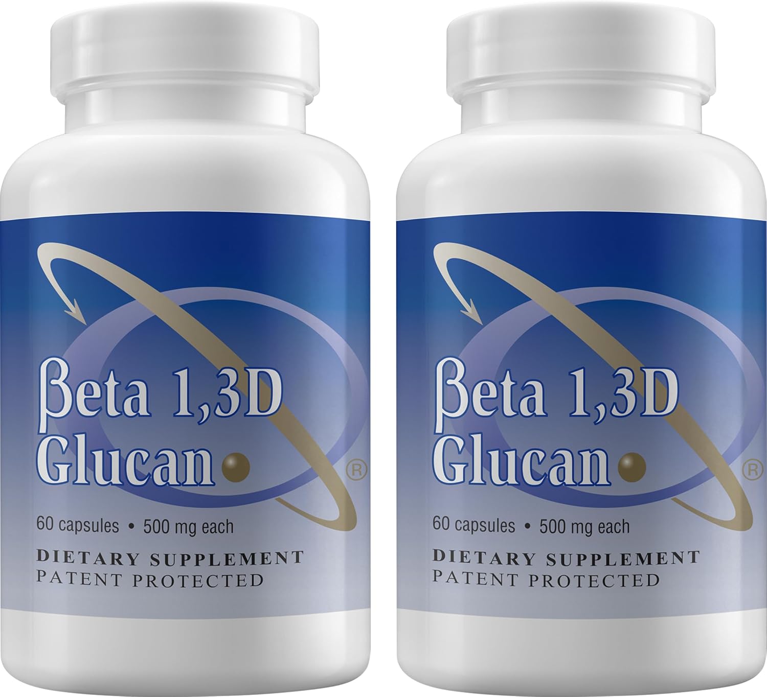 Immune Support Supplement Highly Purified Beta Glucan 500 mg per Capsule beta glucan Fiber Supplement (Pack of 2-500mg beta glucan Powder per Capsule)