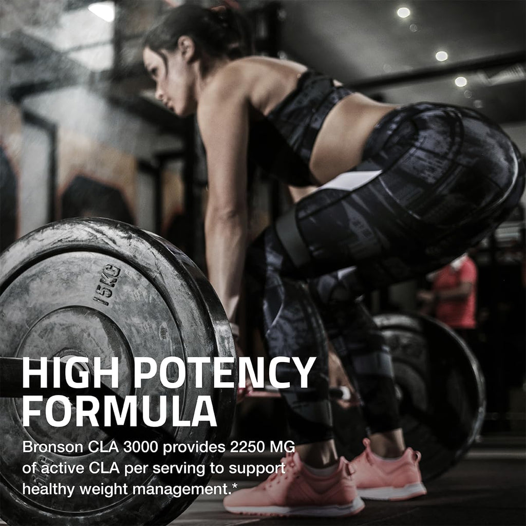 Bronson CLA 3000 Extra High Potency Supports Healthy Weight Management Lean Muscle Mass Non-Stimulating Conjugated Linoleic Acid, 90 Softgels