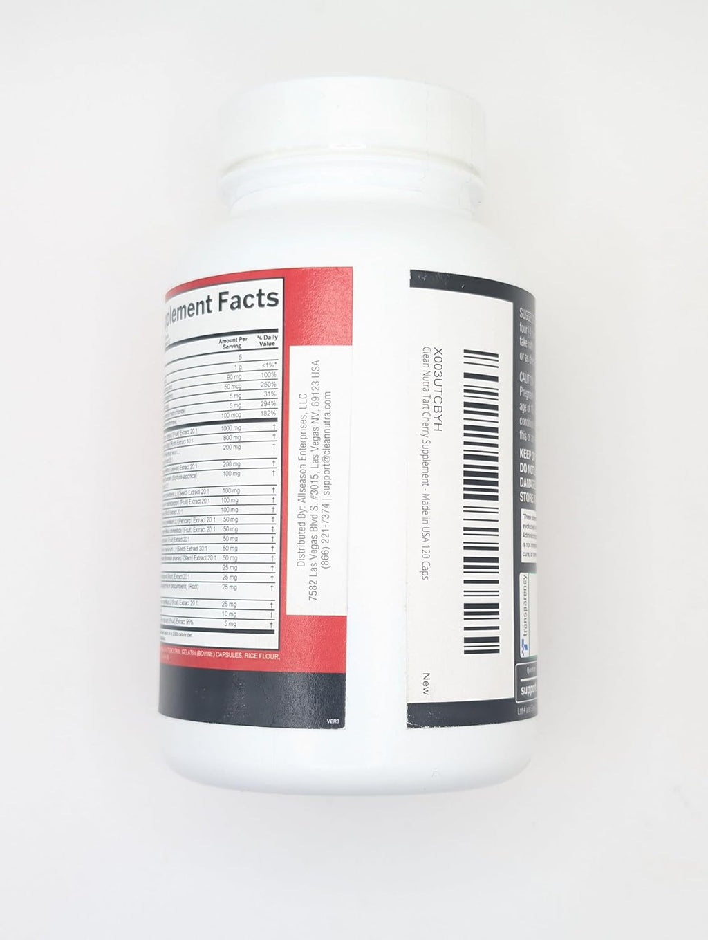 Clean Nutraceuticals Tart Cherry Extract Capsules with Turmeric Moringa Cranberry Chanca Piedra Celery Quercetin ACV Pomegranate L Selenomethionine - Uric Levels - 120 Ct