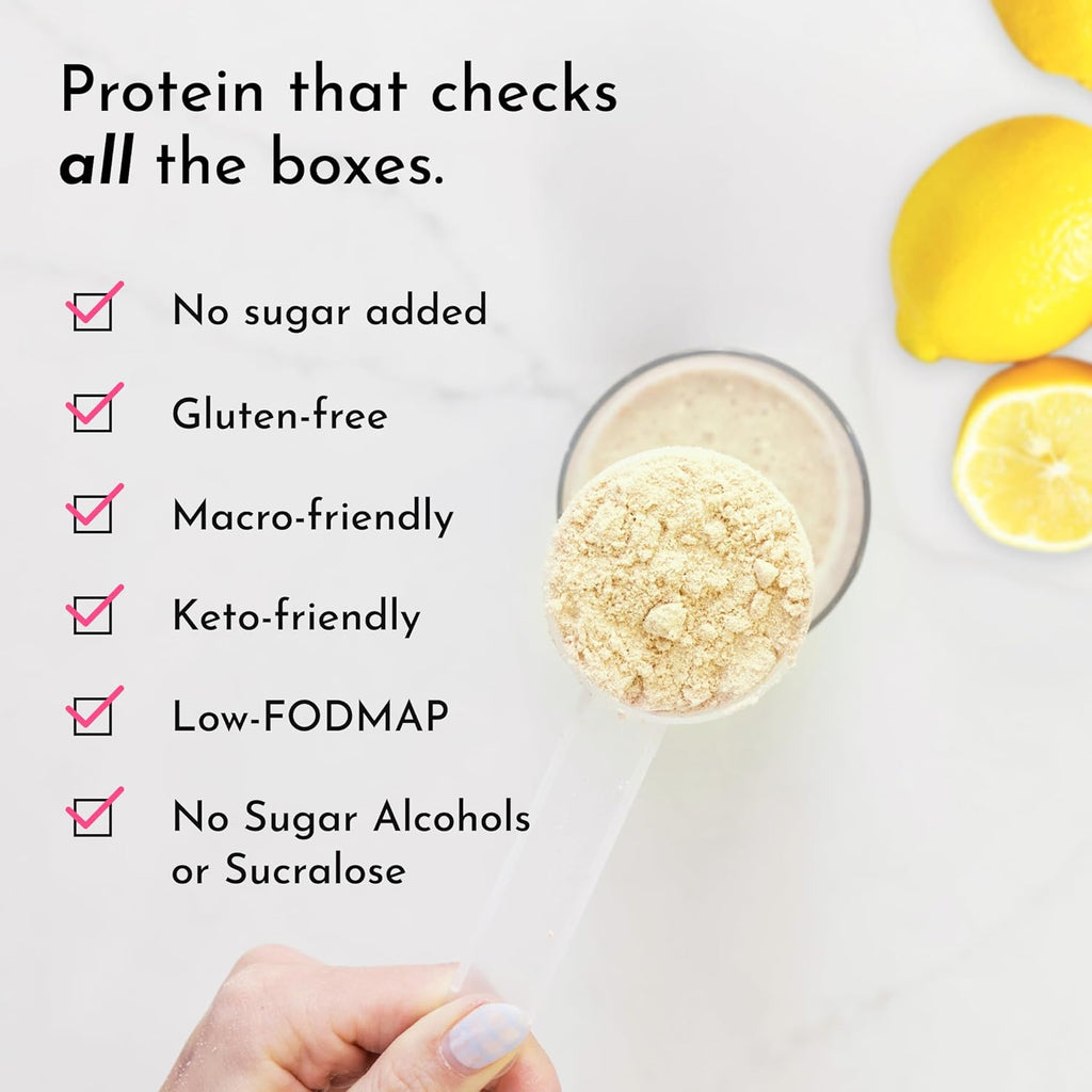 JUST INGREDIENTS Lemon Swish Protein Powder - Grass-Fed Whey, Lemon Flavor - 1.44 lb,