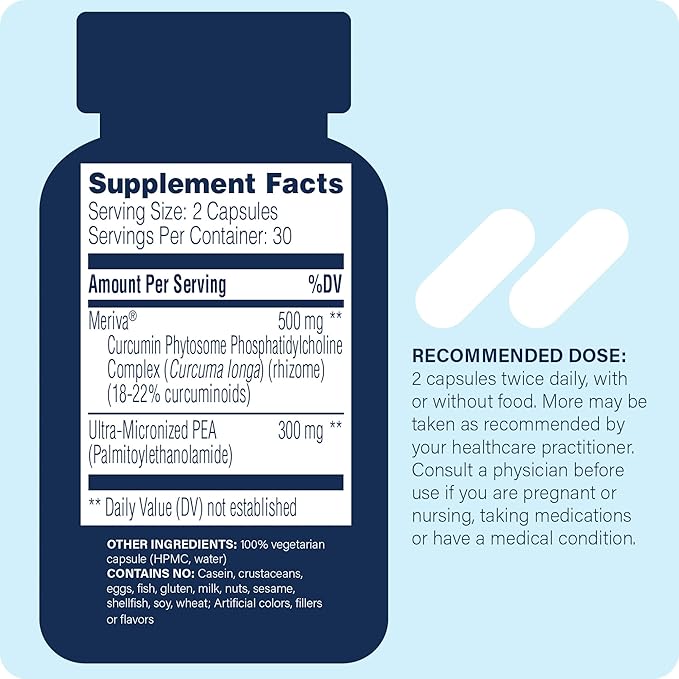Enzyme Science Pea + Turmeric Curcumin Supplement for Physiological Support Helps Support Nervous, Immune, & Muscular Systems - 60 Capsules